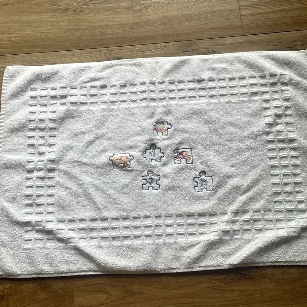 Vintage Akova Alphabet Bath Mat